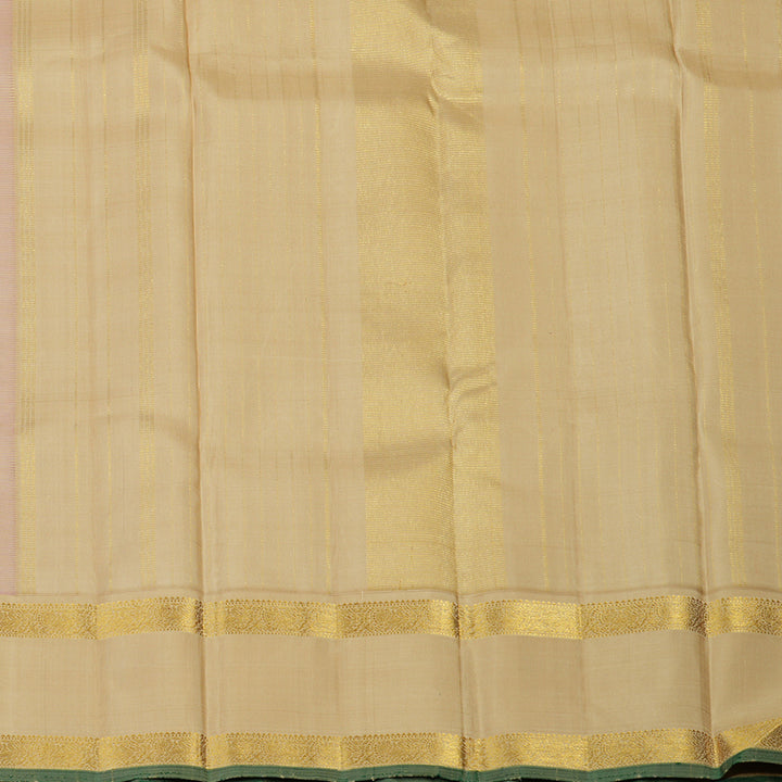 Hayagrivas Handloom Rosewood Pink Kanjivaram Silk Saree with Sandal Border KBF110D2-1