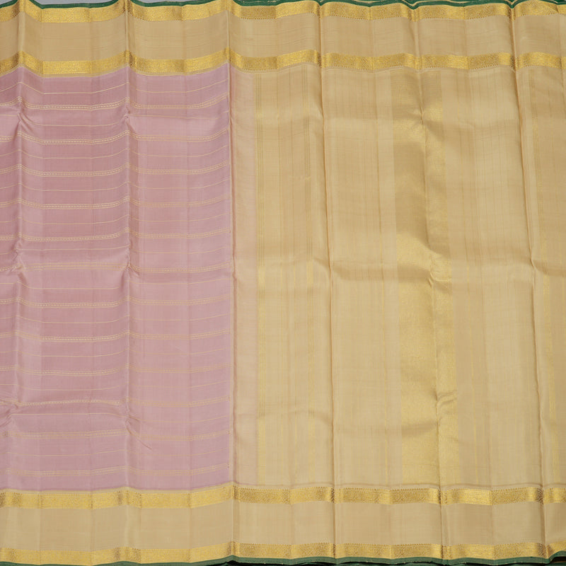 Hayagrivas Handloom Rosewood Pink Kanjivaram Silk Saree with Sandal Border KBF110D2-1