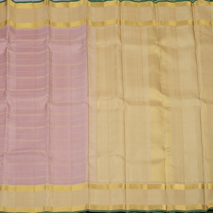 Hayagrivas Handloom Rosewood Pink Kanjivaram Silk Saree with Sandal Border KBF110D2-1