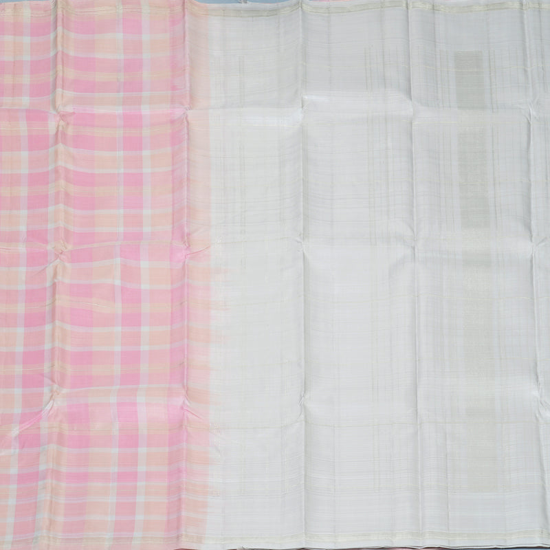 Hayagrivas Handloom Pastel Checks Kanjivaram Silk Saree KBF110D4-1