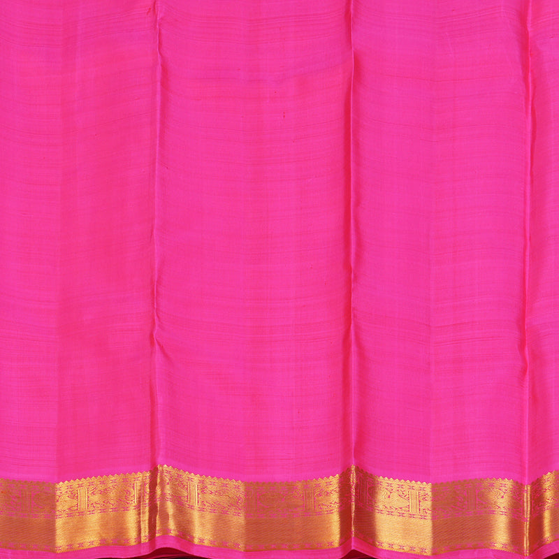 Hayagrivas Handloom Bright Pink Kanjivaram Silk Saree KBF111D1-1