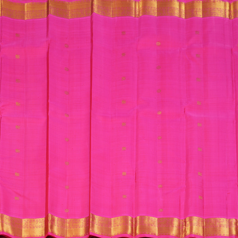 Hayagrivas Handloom Bright Pink Kanjivaram Silk Saree KBF111D1-1