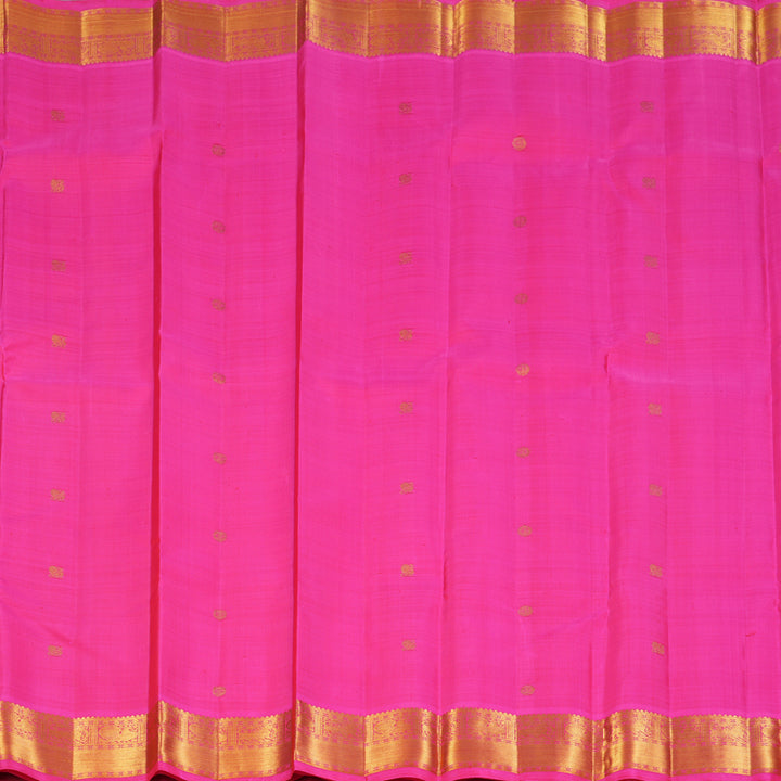 Hayagrivas Handloom Bright Pink Kanjivaram Silk Saree KBF111D1-1