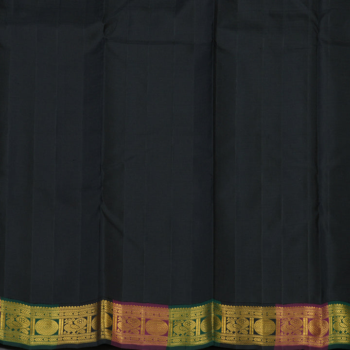 Hayagrivas Handloom Pink Kanjivaram Silk Saree with Multicolour Border KBF119D2-1
