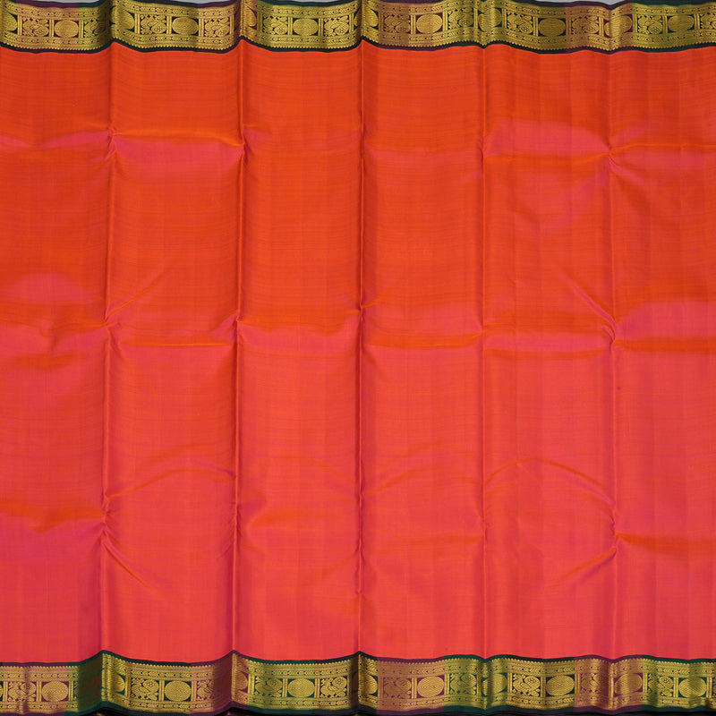 Hayagrivas Handloom Pink Kanjivaram Silk Saree with Multicolour Border KBF119D2-1