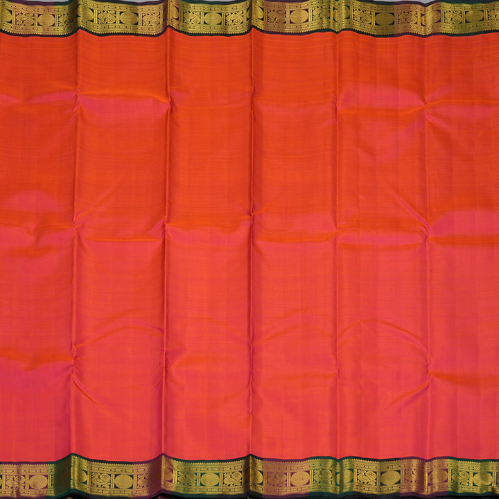 Hayagrivas Handloom Pink Kanjivaram Silk Saree with Multicolour Border KBF119D2-1