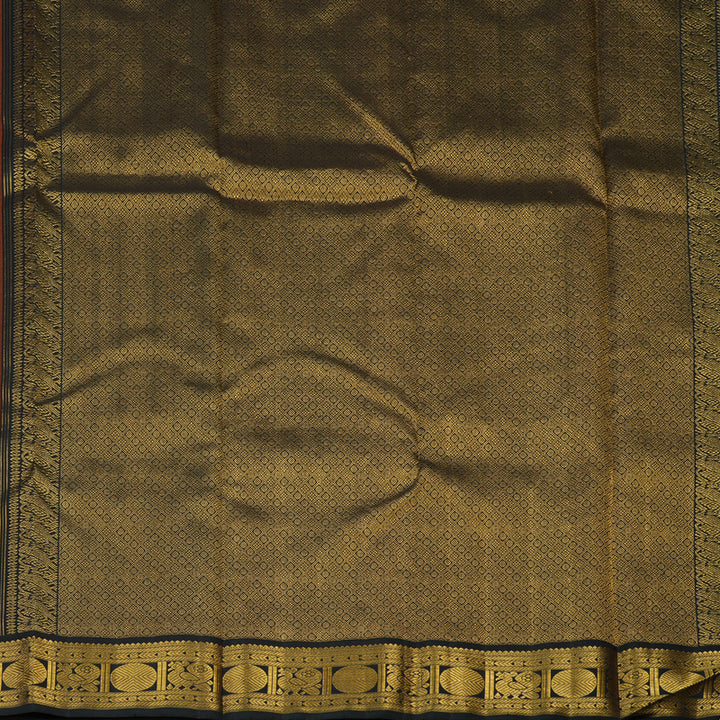 Hayagrivas Handloom Pink Kanjivaram Silk Saree with Multicolour Border KBF119D2-1