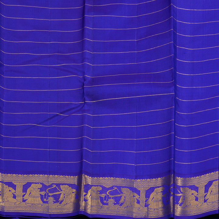 Hayagrivas Handloom Multicolour Checks Kanjivaram Silk Saree with MS Blue Border KBF11D10-1