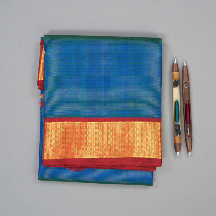 Hayagrivas Handloom Mayilkazhuthu Ten Yards Silk Saree KBF11D12-1