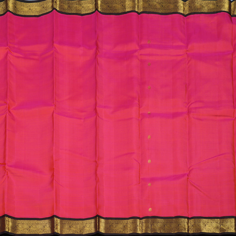 Hayagrivas Handloom Pink Kanjivaram Silk Saree with Kanchana Brown Border KBF11D6-2
