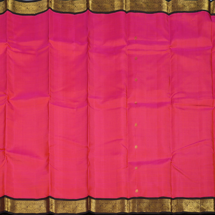 Hayagrivas Handloom Pink Kanjivaram Silk Saree with Kanchana Brown Border KBF11D6-2