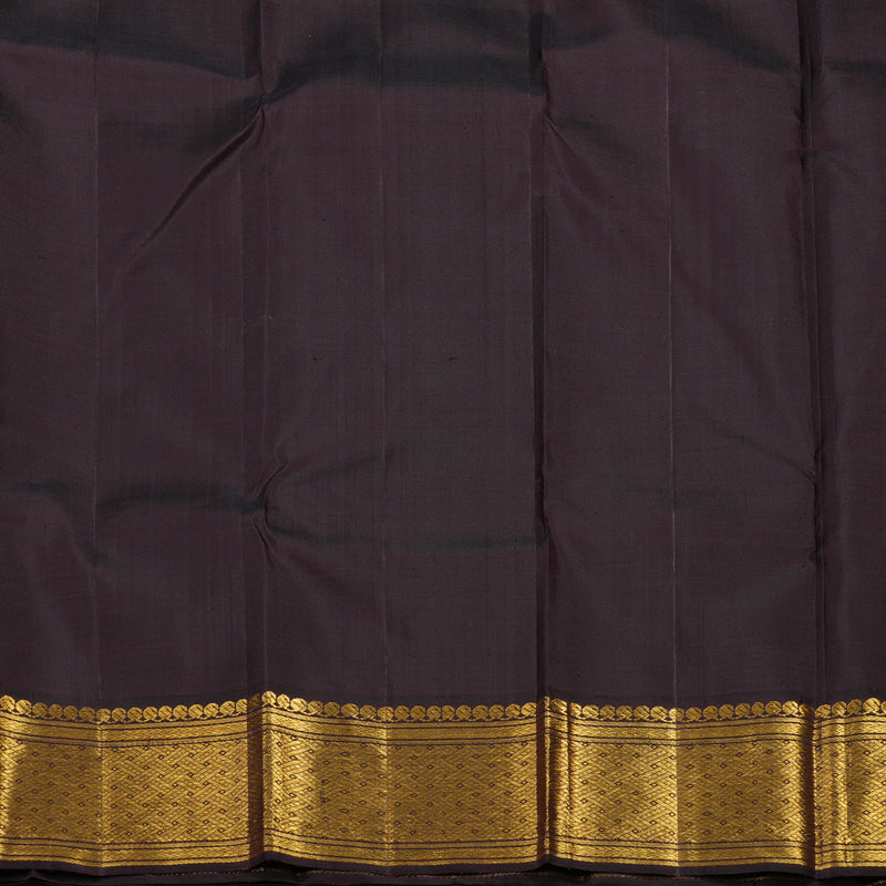 Hayagrivas Handloom Rust-Pink Kanjivaram Silk Saree with Kanchana Brown Border KBF11D9-1