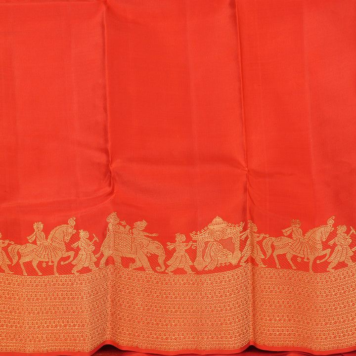 Hayagrivas Handloom Red Kanjivaram Silk Saree KBF120D4-1
