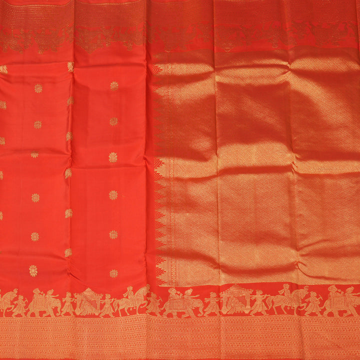 Hayagrivas Handloom Red Kanjivaram Silk Saree KBF120D4-1