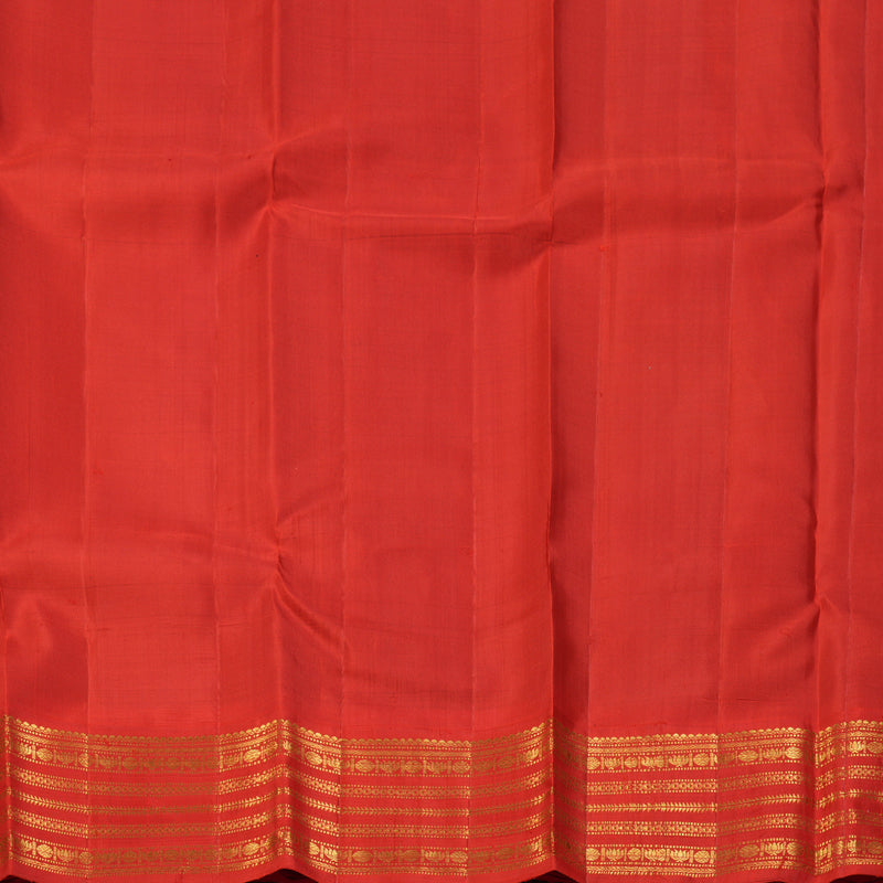 Hayagrivas Handloom Mayilkazhuthu Kanjivaram Silk Saree with Red Border KBF121D3-1