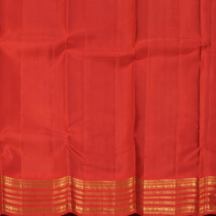 Hayagrivas Handloom Mayilkazhuthu Kanjivaram Silk Saree with Red Border KBF121D3-1