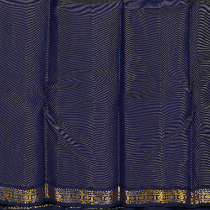 Hayagrivas Handloom Lilac Kanjivaram Silk Saree with Midnight Blue Border KBF121D4-1