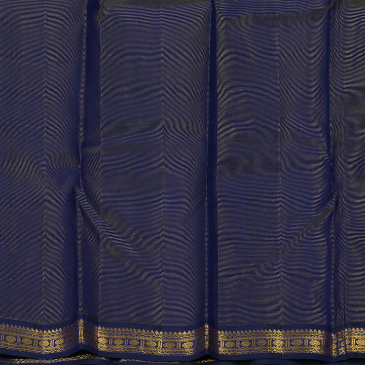 Hayagrivas Handloom Lilac Kanjivaram Silk Saree with Midnight Blue Border KBF121D4-1