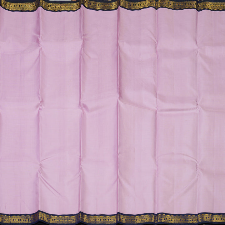 Hayagrivas Handloom Lilac Kanjivaram Silk Saree with Midnight Blue Border KBF121D4-1