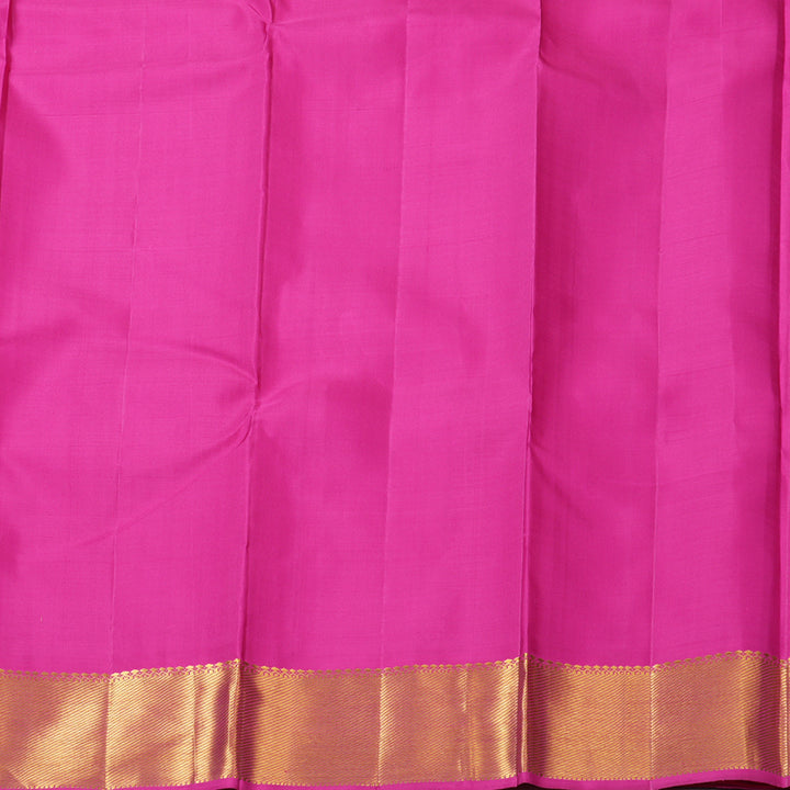 Hayagrivas Handloom Sandal Kanjivaram Silk Saree with Pink Border KBF128D10-1