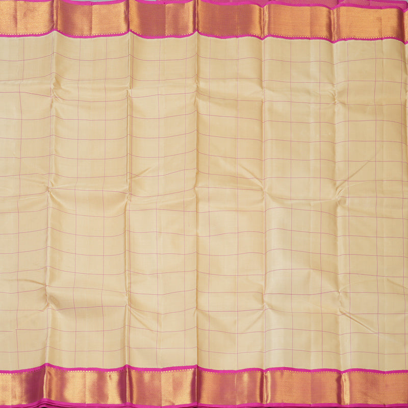 Hayagrivas Handloom Sandal Kanjivaram Silk Saree with Pink Border KBF128D10-1