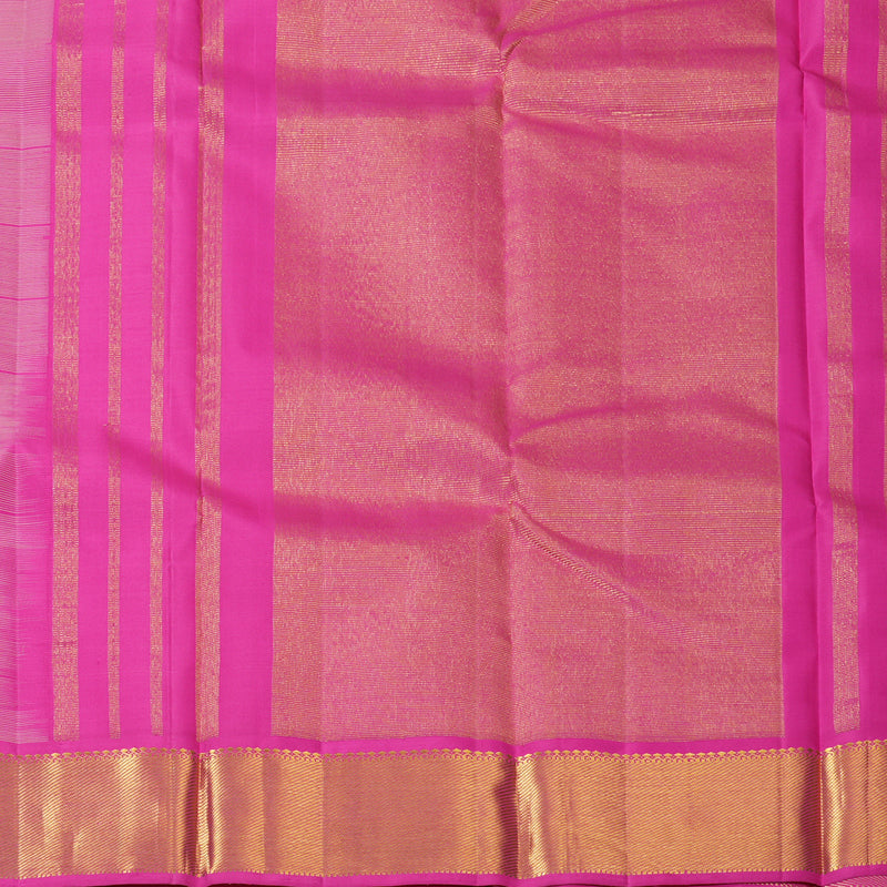 Hayagrivas Handloom Sandal Kanjivaram Silk Saree with Pink Border KBF128D10-1
