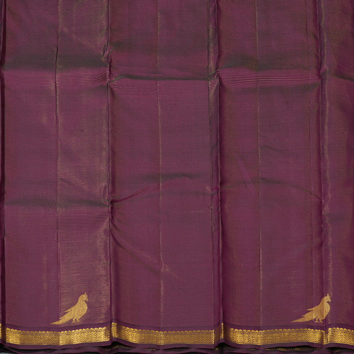 Hayagrivas Handloom Wine Purple Kanjivaram Silk Saree KBF128D16-1