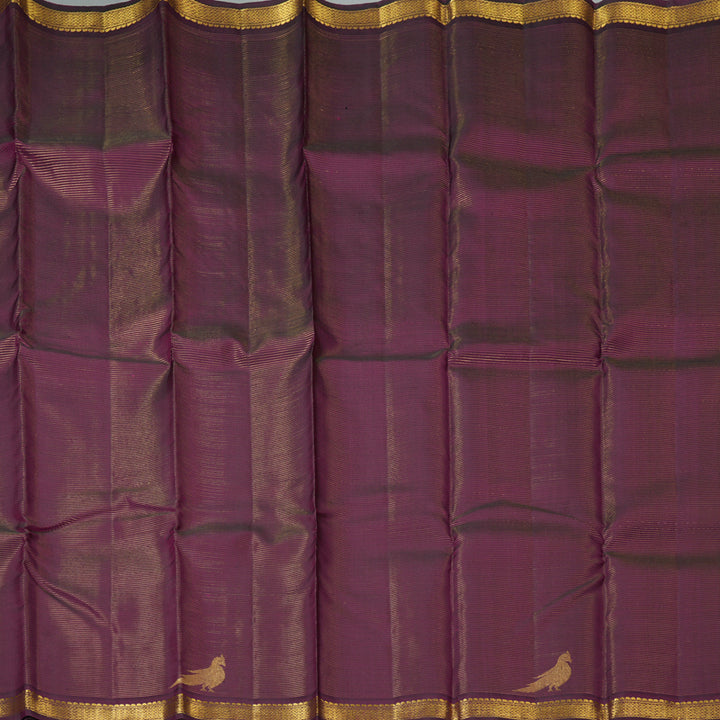 Hayagrivas Handloom Wine Purple Kanjivaram Silk Saree KBF128D16-1