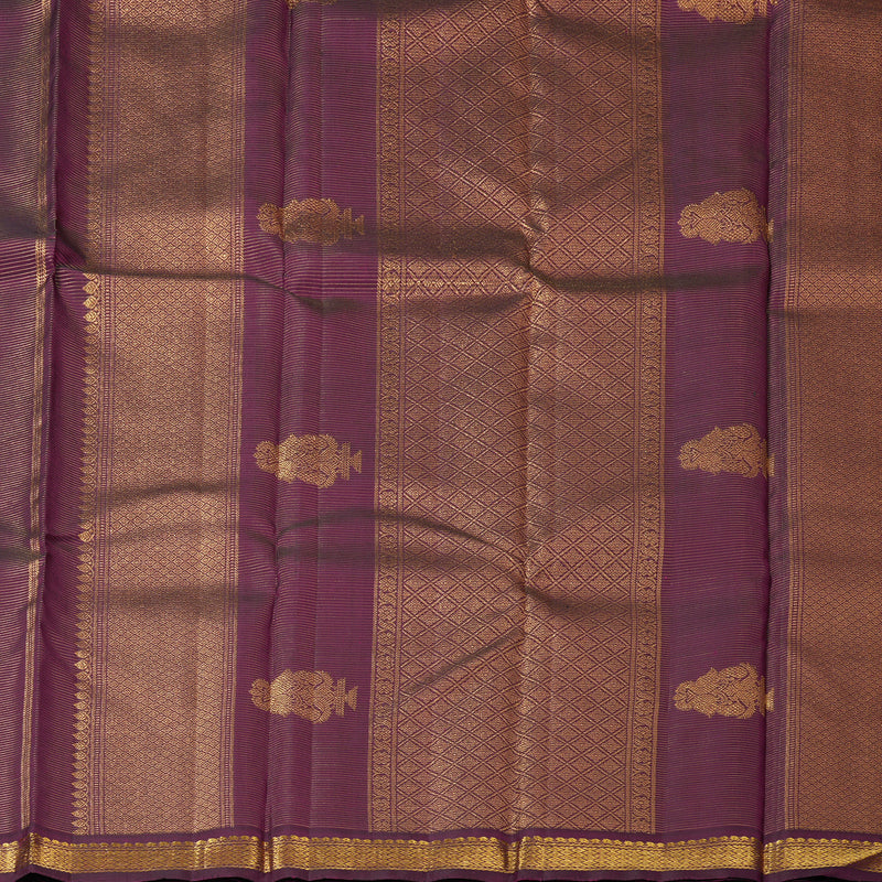 Hayagrivas Handloom Wine Purple Kanjivaram Silk Saree KBF128D16-1
