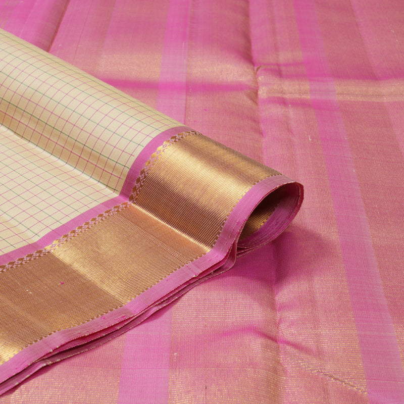 Hayagrivas Handloom Sandal Kanjivaram Silk Saree with Lotus Pink Border KBF128D2-2