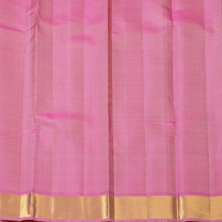 Hayagrivas Handloom Sandal Kanjivaram Silk Saree with Lotus Pink Border KBF128D2-2