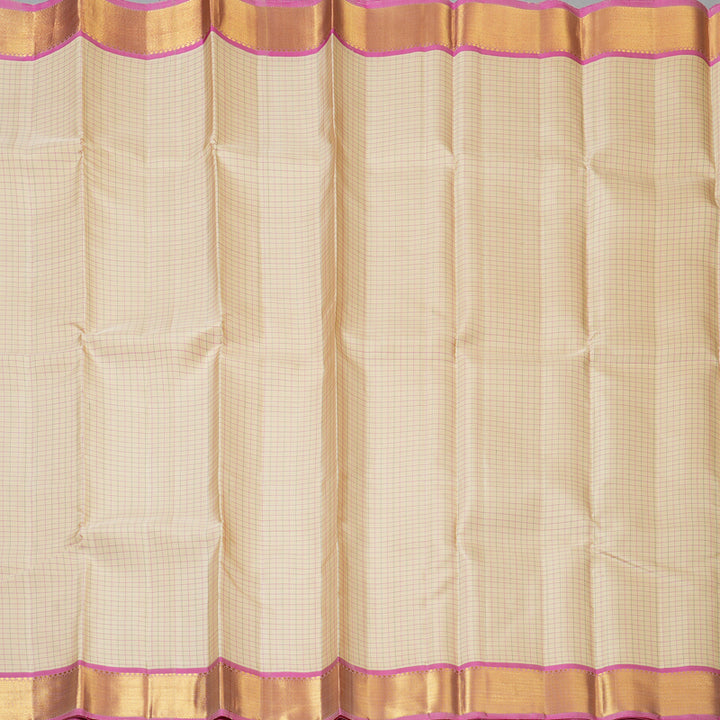 Hayagrivas Handloom Sandal Kanjivaram Silk Saree with Lotus Pink Border KBF128D2-2