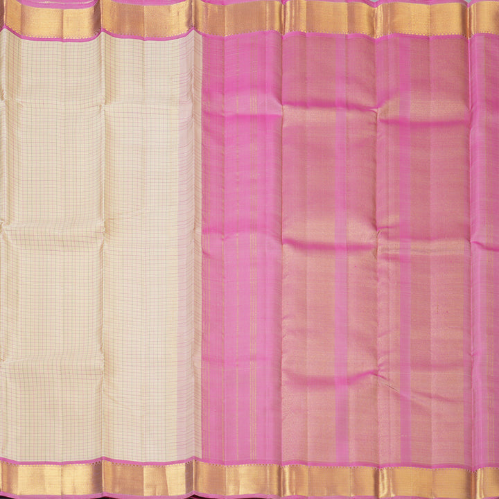 Hayagrivas Handloom Sandal Kanjivaram Silk Saree with Lotus Pink Border KBF128D2-2