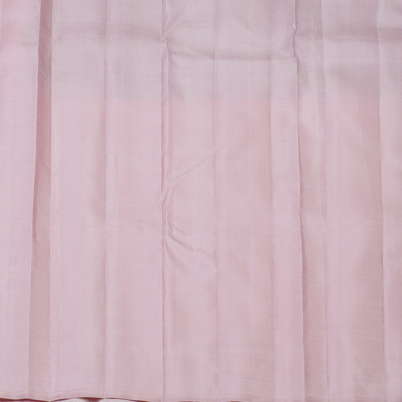 Hayagrivas Handloom Black & Pastel Pink Kanjivaram Silk Saree KBF128D22-1