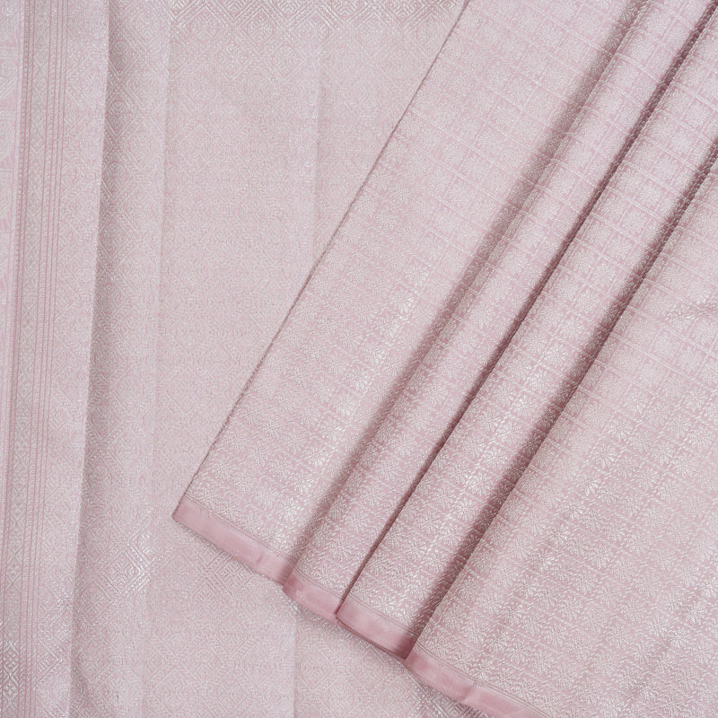 Hayagrivas Handloom Black & Pastel Pink Kanjivaram Silk Saree KBF128D22-1