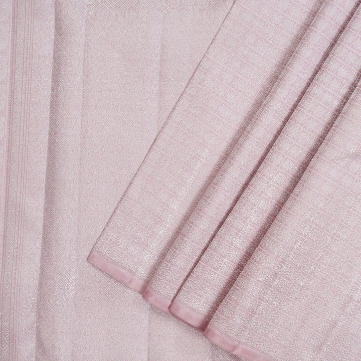 Hayagrivas Handloom Black & Pastel Pink Kanjivaram Silk Saree KBF128D22-1