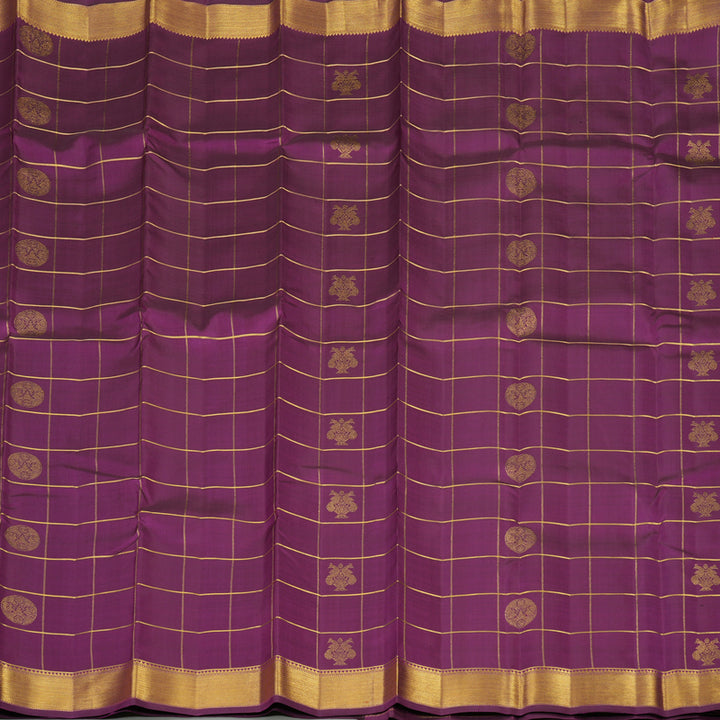 Hayagrivas Handloom Vadamalli Purple Kanjivaram Silk Saree KBF128D27-1
