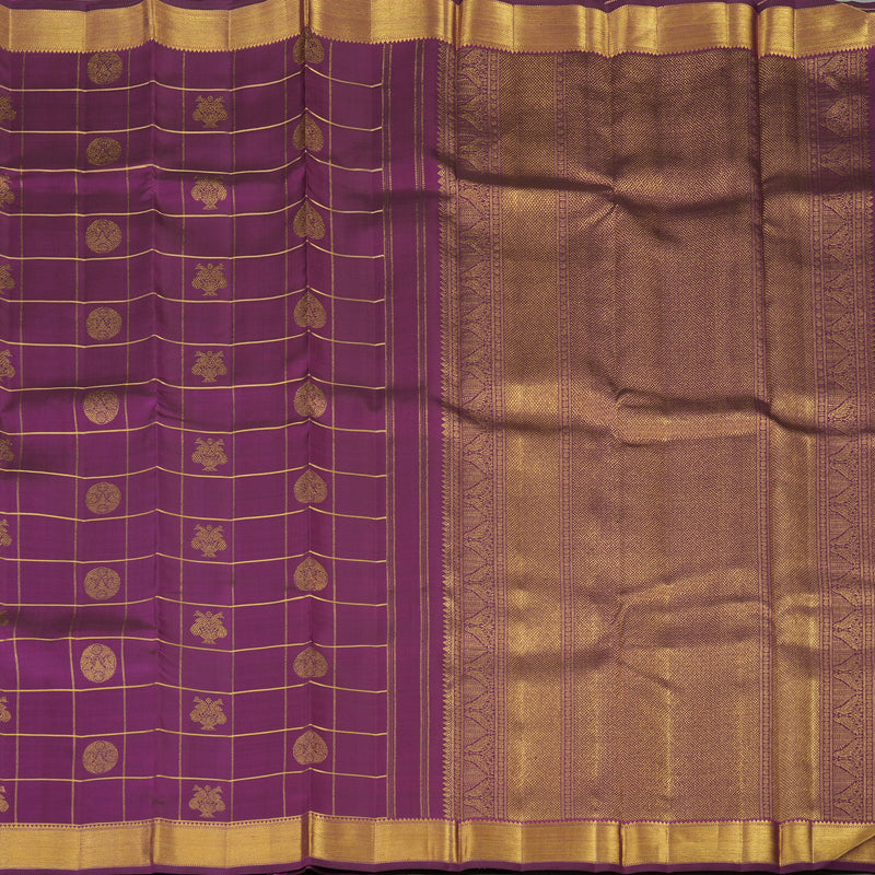Hayagrivas Handloom Vadamalli Purple Kanjivaram Silk Saree KBF128D27-1