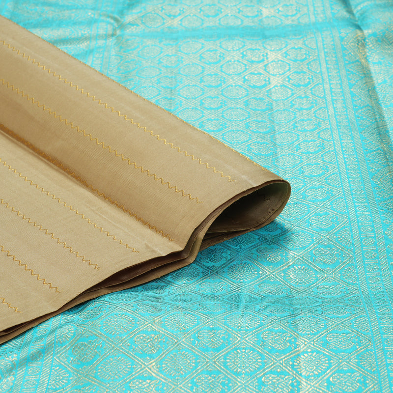 Hayagrivas Handloom Beige Kanjivaram Silk Saree KBF128D31-2