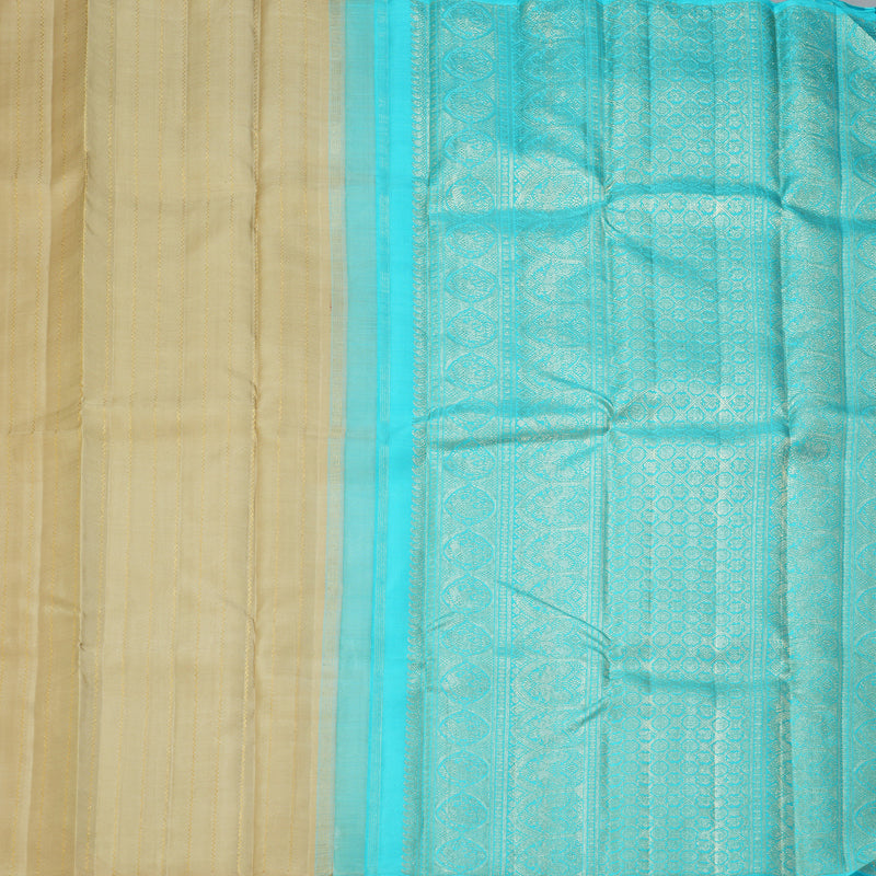 Hayagrivas Handloom Beige Kanjivaram Silk Saree KBF128D31-2