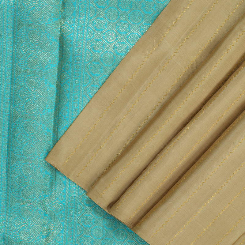 Hayagrivas Handloom Beige Kanjivaram Silk Saree KBF128D31-2