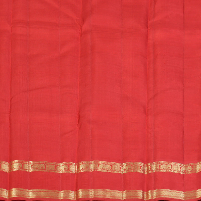 Hayagrivas Handloom Baby Pink Kanjivaram Silk Saree with Red Border KBF128D33-1