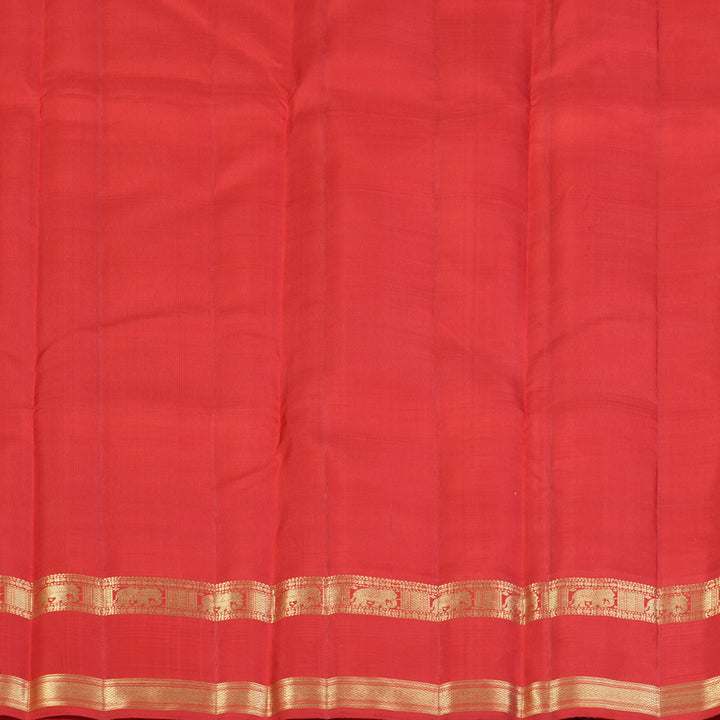 Hayagrivas Handloom Baby Pink Kanjivaram Silk Saree with Red Border KBF128D33-1