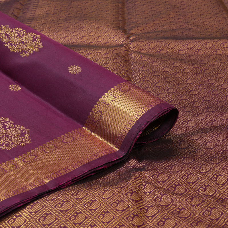 Hayagrivas Handloom Burgundy Kanjivaram Silk Saree KBF128D4-1