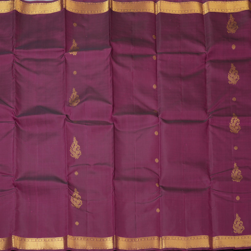 Hayagrivas Handloom Burgundy Kanjivaram Silk Saree KBF128D4-1