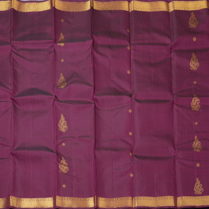 Hayagrivas Handloom Burgundy Kanjivaram Silk Saree KBF128D4-1