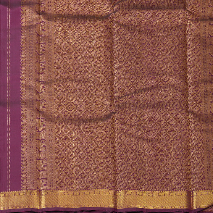Hayagrivas Handloom Burgundy Kanjivaram Silk Saree KBF128D4-1