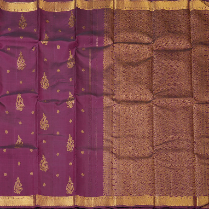 Hayagrivas Handloom Burgundy Kanjivaram Silk Saree KBF128D4-1