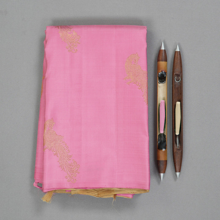 Hayagrivas Handloom Baby Pink Kanjivaram Silk Saree KBF128D42-1