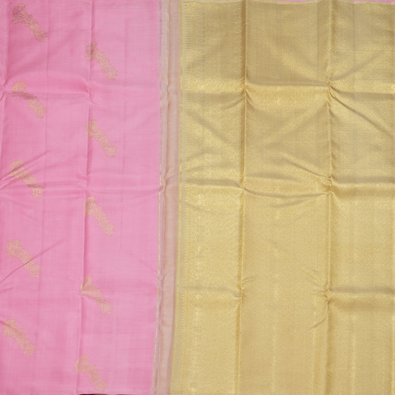 Hayagrivas Handloom Baby Pink Kanjivaram Silk Saree KBF128D42-1